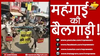 विदिशा की सड़कों पर उतरी महंगाई की बैलगाड़ी, सपाक्स ने राष्ट्रपति ने लगाई गुहार! MP News Vidisha