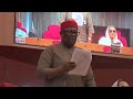 senator akobundu moves motion for the expeditious rehabilitation of umuahia ikot ekpene federal road