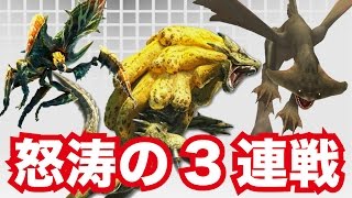 【モンハンX(クロス)攻略#24】大連続狩猟ボーナス確定！？怒涛の3連戦でフィーバー！