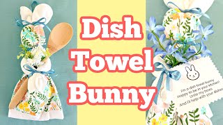 No-Sew Dish Towel Bunny | Easy DIY Easter Craft