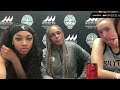 angel reese press conference gets awkward after hot mic moment