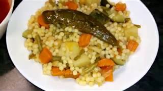 طبق قبائلي بسيط بركوكس بالخضر Plat kabyle simple barkoukes aux légumes