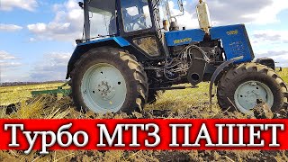 МТЗ-1025 с обычным плугом. Хотел 7га. смена - получил 3га.