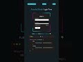 🔥 Animated Border Login Form Using HTML & CSS #webdevelopment #loginform #coding #animation #shorts