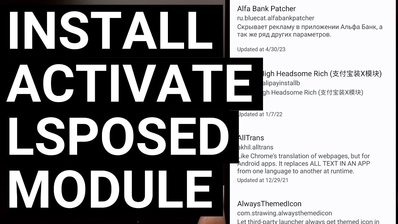 How To Install Activate An Lsposed Module On Android Youtube