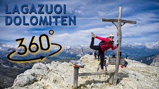 360° Video: Virtuelle Wanderung auf den Lagazuoi - Kaiserjägersteig - Dolomiten | Virtual Hike