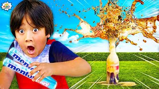 COCA COLA AND MENTOS Science Experiment and more!