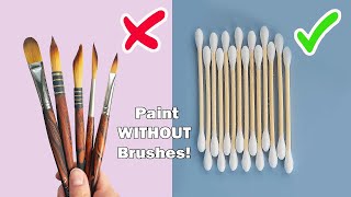 23 COOL PAINTING HACKS AND ART IDEAS FOR BEGINNERS || Paint WITHOUT Brushes! #drawing #art