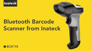 Inateck 1D Scanner de Codes-barres Bluetooth Sans fil, Autonomie d'environ 15 jours, Portée 35 m