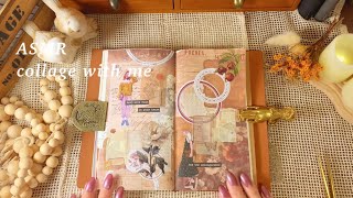 【ASMR】トラベラーズノートにコラージュ/ journal with me / collage