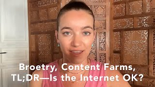 What we submitted for SXSW 2024: Broetry, Content Farms, TL;DR—Is the Internet OK?