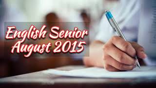 English Senior August 2015 // 6.30 Minutes//Rajagopalan Voice // Speed Sashini