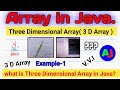 Three-dimensional arrays | 3D arrays in Java | Multidimensional arrays