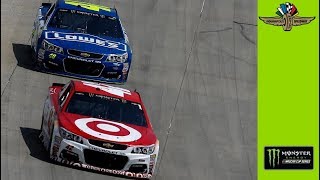 Jimmie blocks, Larson pushes in tight racing at Indianapolis