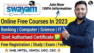 Free Online Courses With Certificate ✅️ | Swayam Courses Complete Knowledge | Swayam NPTEL Courses
