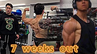 7 weeks out to NPC |  Shoulder & chest day  |  posing training 💪  coach：IFBB PRO 亞瑟王⭕️🔥