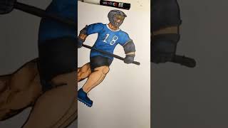 Lacrosse player drawing