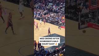 MSG reacts to Schroder Half Court Shot vs Knicks | NBA highlights #shorts