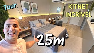 TOUR completo por KITNET de 25 m² totalmente DECORADA