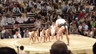 Kidssumo with Kyokutenho at his Danpatsu shiki, Sumo ' 16