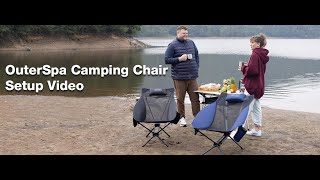 OuterSpa Camping Chair OS1015C: How to set up\u0026 fold