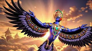 Majestic Garuda, Lord Vishnu's celestial vehicle, takes flight. 🌟🦅 #DivineFlight