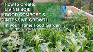 Create Living Soil, Good Compost, & Intensive Growth in your home garden.