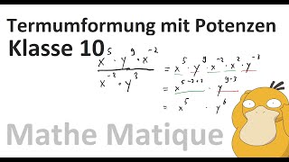 Termumformung mit Potenzen