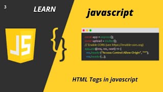 javascript Add tags html in javascript tutorial in hindi / urdu
