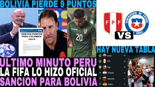 LA FIFA YA DIO LA RESPUESTA BOLIVIA PIERDE LOS PUNTOS ATENCION LA TABLA SE MOVIO BOLIVA SIN MUNDIAL