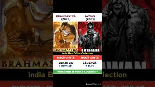 Brahmastra Vs Jawan Movie Comparison || Box Office Cecollection #shorts #jailer #gader2 #jawan #srk