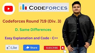 D. Same Differences | Codeforces Round 719 (Div. 3) | Codeforces | The Third Tier Coder