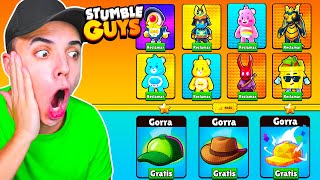 COMPRÉ el PASE CON MÁS SKINS de STUMBLE GUYS! 😨