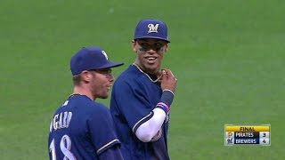 PIT@MIL: Arcia makes great play to secure the win