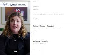 CSUMB Summer Housing Application - Personal Information Page