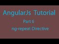 AngularJs Tutorial Part 6 - ng repeat Directive & Nesting with ng-repeat Directive