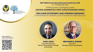 BSP-RBWC International Research Conference 2021 - Welcome Statement and Opening Remarks