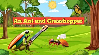 An ant 🐜 & grasshopper 🦗 animated kids moral story || the ant and grasshopper