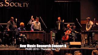 PASIC 2013 Thursday Highlights: Attanasio-New Music Concert-Chain Marimba Trio