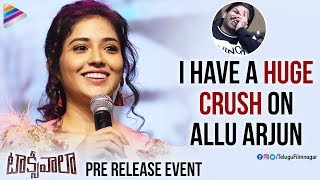Priyanka Jawalkar Reveals Her Crush on Allu Arjun | Taxiwaala Pre Release Event | VIjay Deverakonda