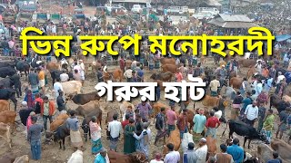 মনোহরদী উপজেলার বাসস্ট্যান্ড সংলগ্ন বিশাল গরুর হাট। Travelwith Sajjad