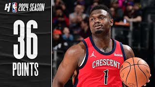 Zion Williamson 36 POINTS on 13-14 FGM 🔥 FULL Highlights vs Pistons