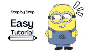 How to draw Minion For Beginners tutorial, Step by Step