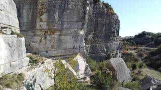 La carrière romaine du massif de Crussol - Drone (Ardèche - France)