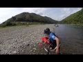 凡人レジャー【gopro動画】高知県「四万十川」カヤック体験、急流を横切ろうとしたら.....canoeing in the shimanto river