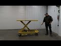 vestil cart 1000 ld hydraulic elevating lift cart 1000lbs 12v dc powered sku 284951