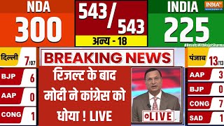 PM Modi Live on Lok Sabha Election Result LIVE: रिजल्ट के बाद मोदी ने Congress को धोया ! BJP