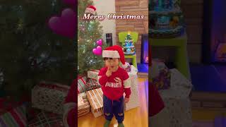 Cute toddler wishes you a merry Christmas🎁 #shorts #christmas #toddler #family #lovelyson #holiday