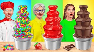 Me vs Grandma Cooking Challenge | Cooking Grimace Shake by TeenDO Challenge