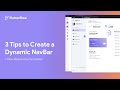 3 Tips to Create a Dynamic NavBar | Responsive Web App